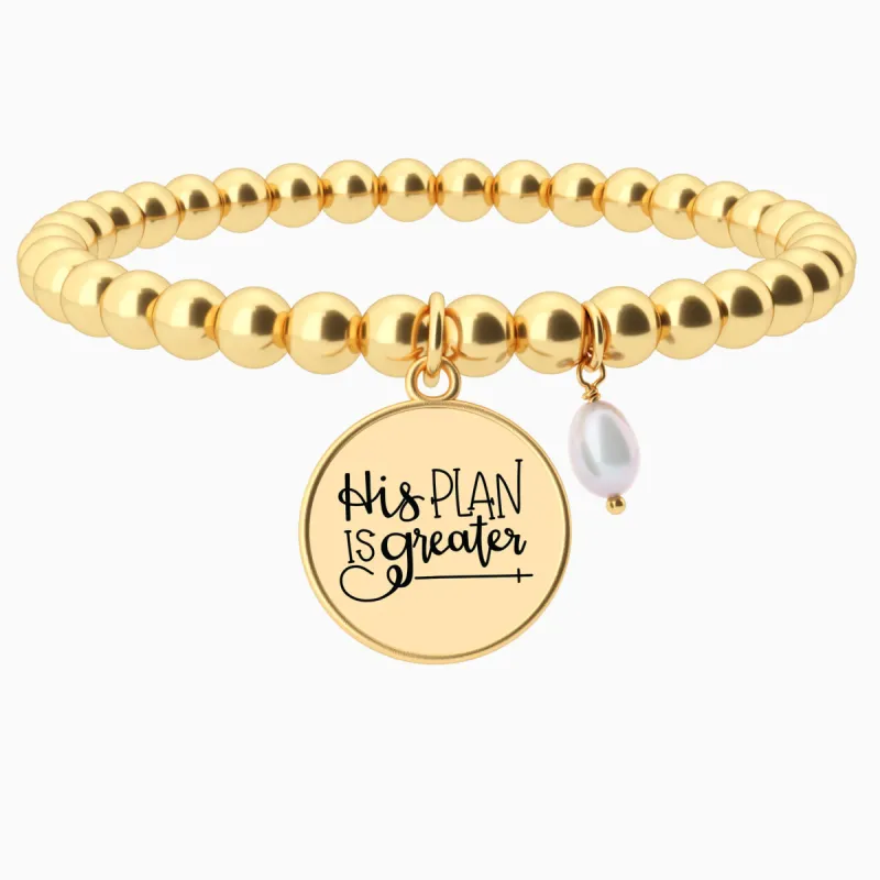 His Plan Is Greater - Beaded Bracelet sold by Faithful and Co.
