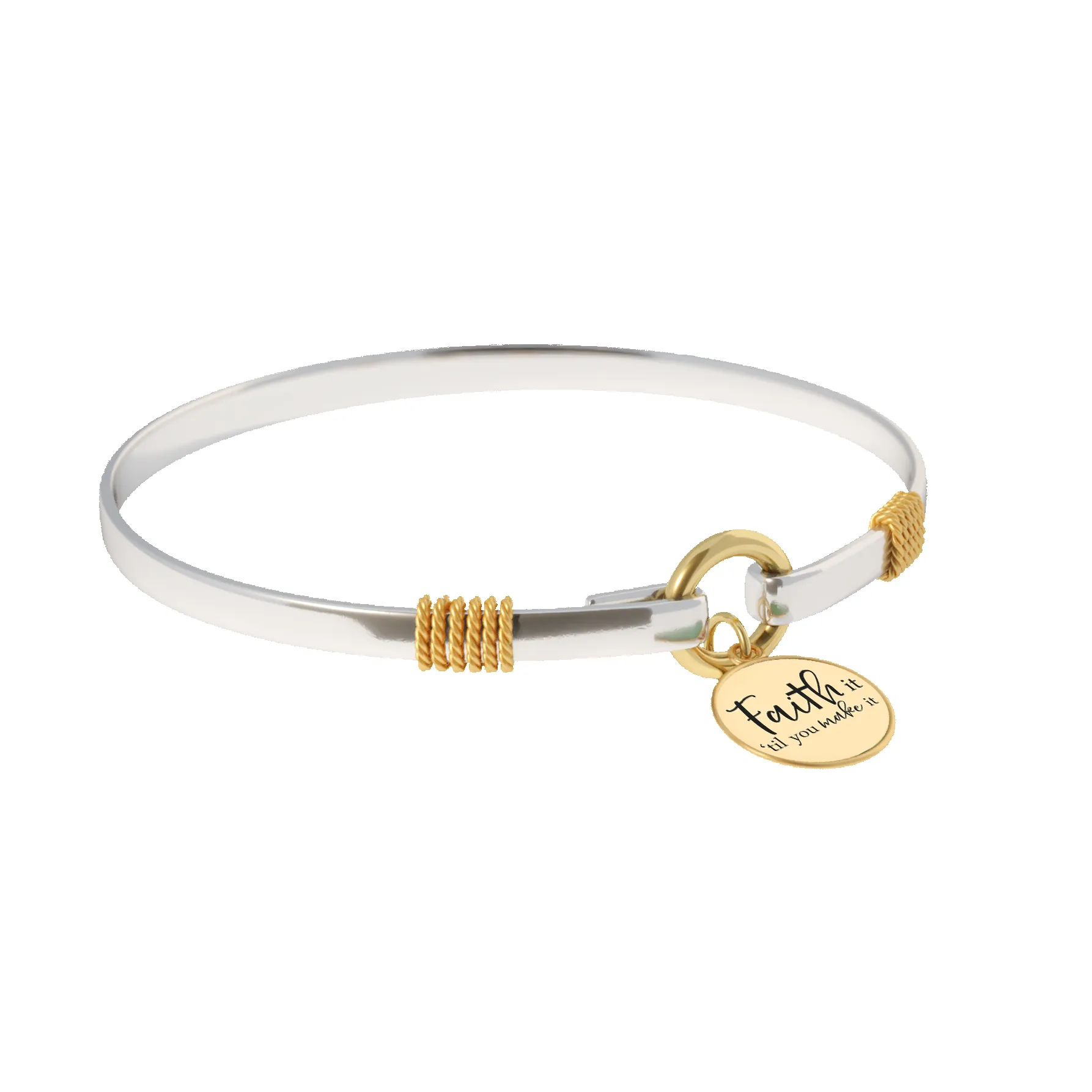 Faith It Til You Make It - Two-Tone Bracelet sold by Faithful and Co. product image thumbnail 4