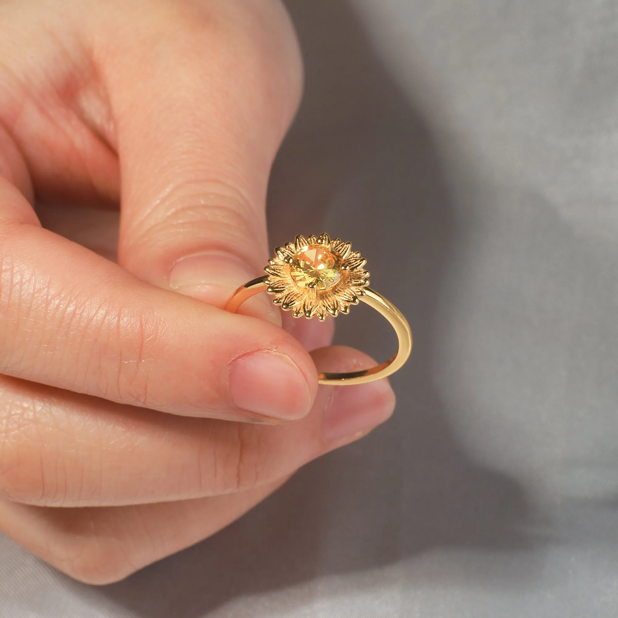 Sunflower Inspiration Ring sold by Faithful and Co. product image thumbnail 4