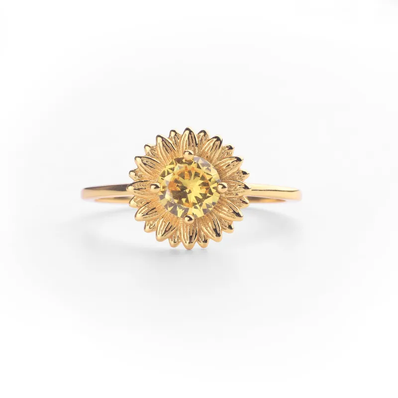 Sunflower Inspiration Ring sold by Faithful and Co.
