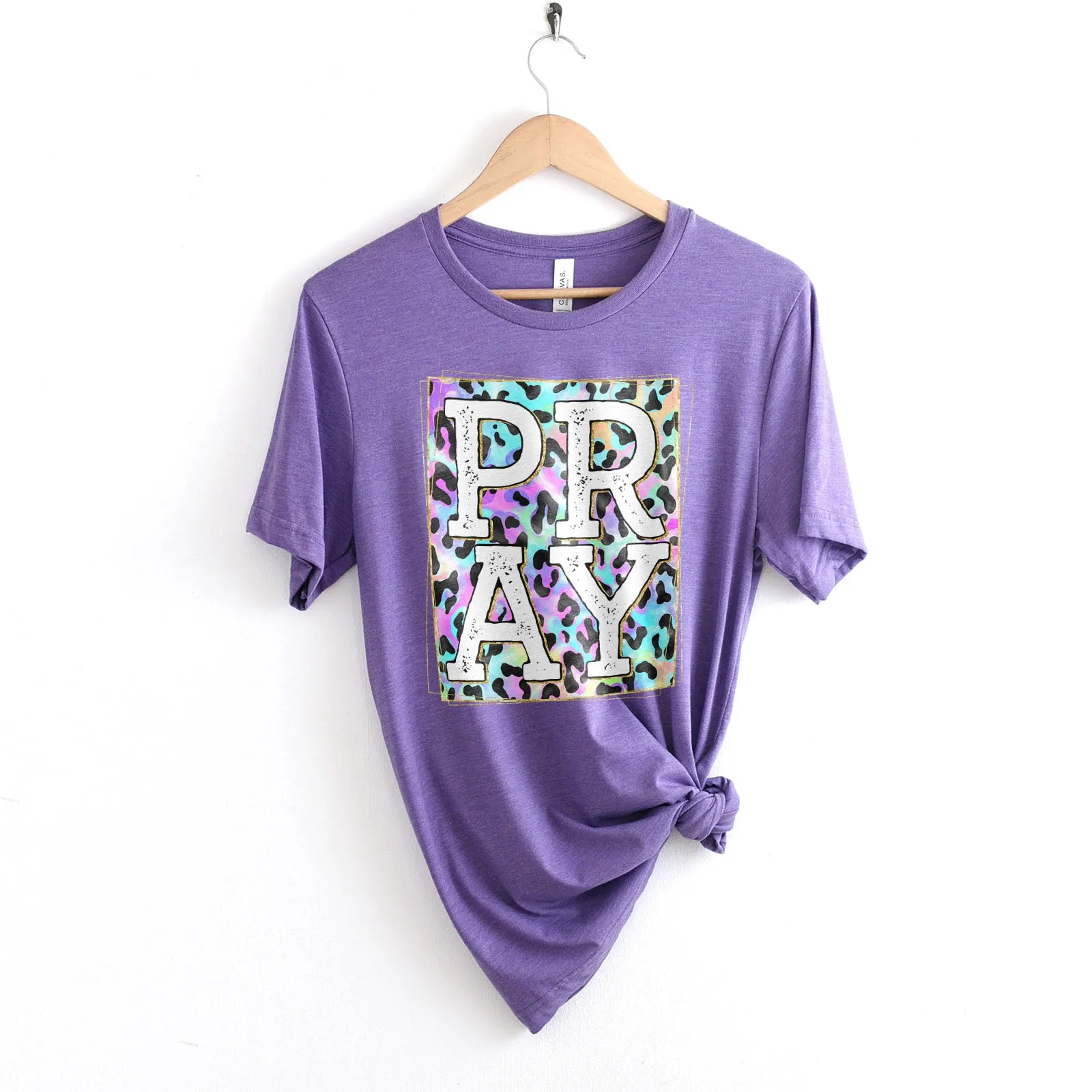 Pray Colorful Leopard Tee sold by Faithful and Co. product image thumbnail 4