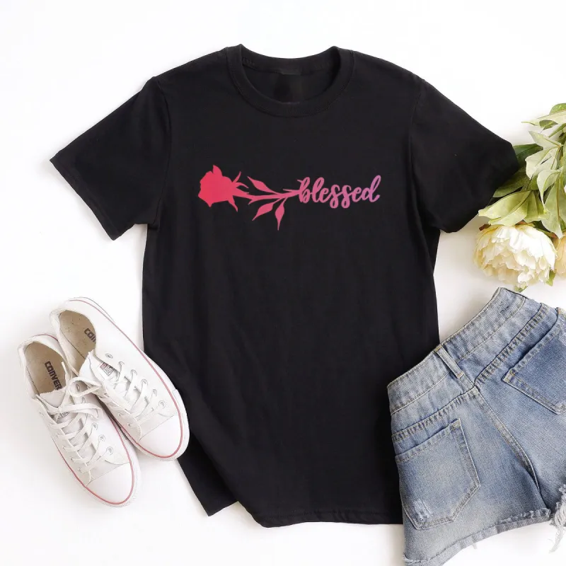 Blessed Rose Tee sold by Faithful and Co.