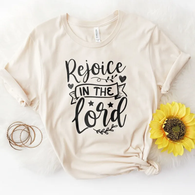 Rejoice In The Lord Tee sold by Faithful and Co.