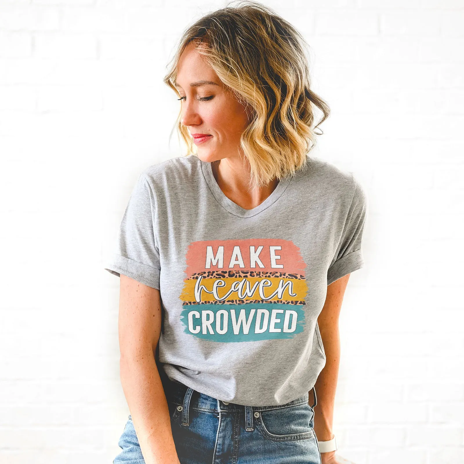 Make Heaven Crowded Brush Block Tee sold by Faithful and Co. product image thumbnail 4