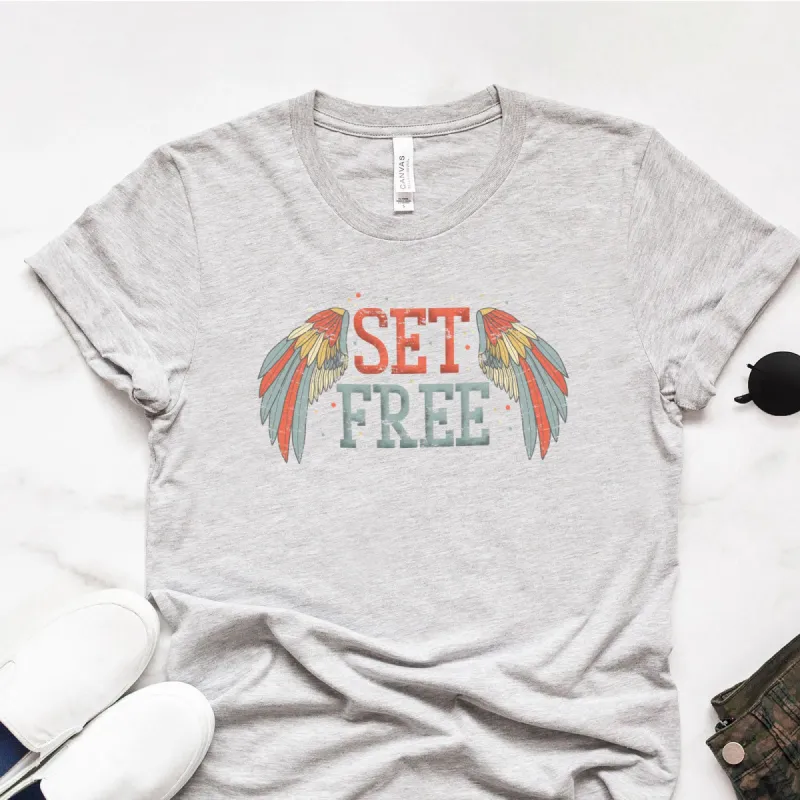 Retro, Set Free Tee sold by Faithful and Co.