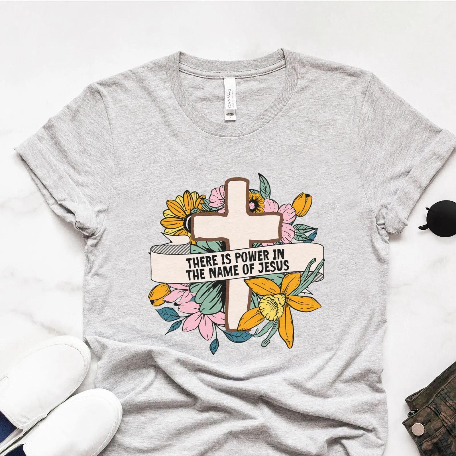 There Is Power In The Name Of Jesus Tee sold by Faithful and Co. product image thumbnail 3