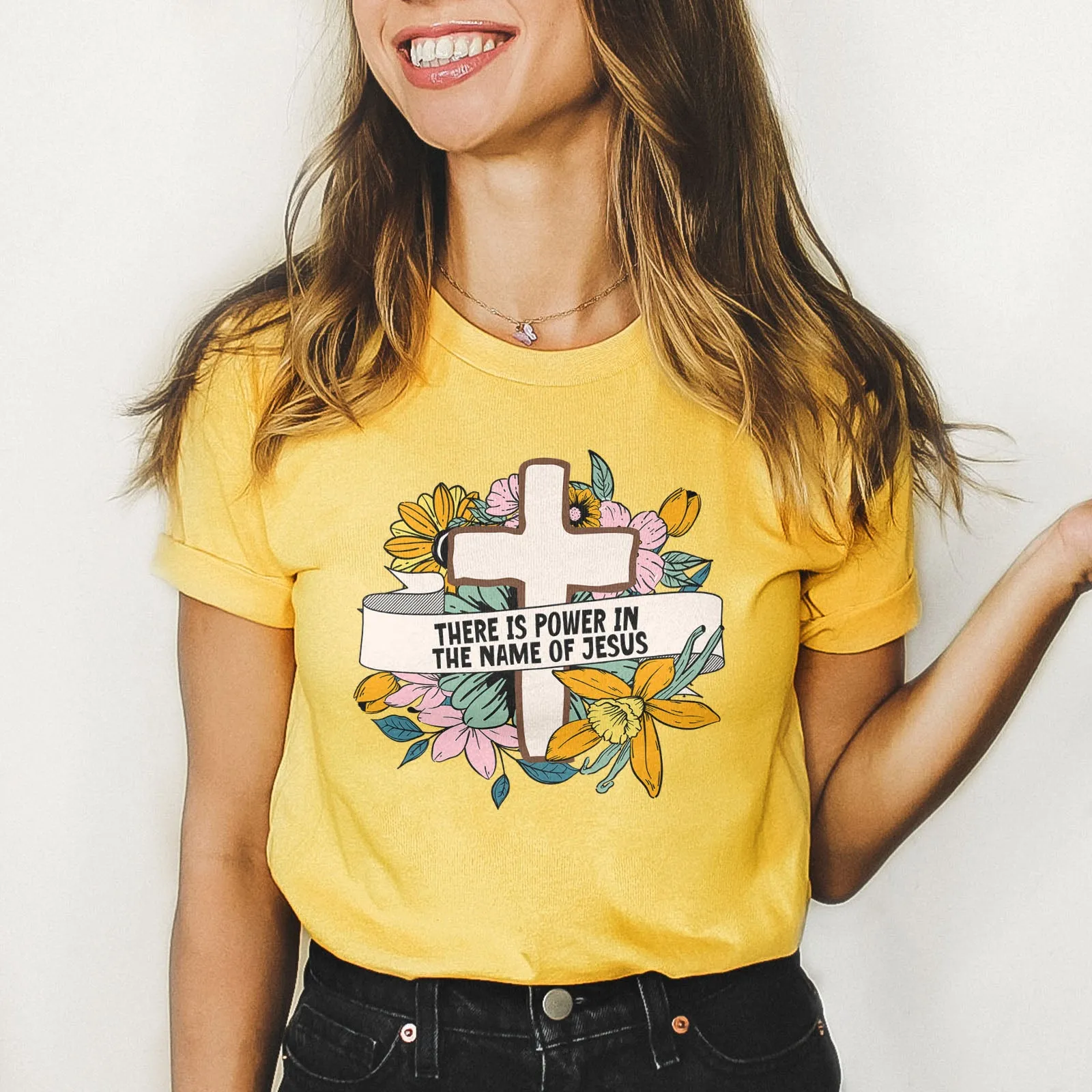 There Is Power In The Name Of Jesus Tee sold by Faithful and Co. product image thumbnail 2