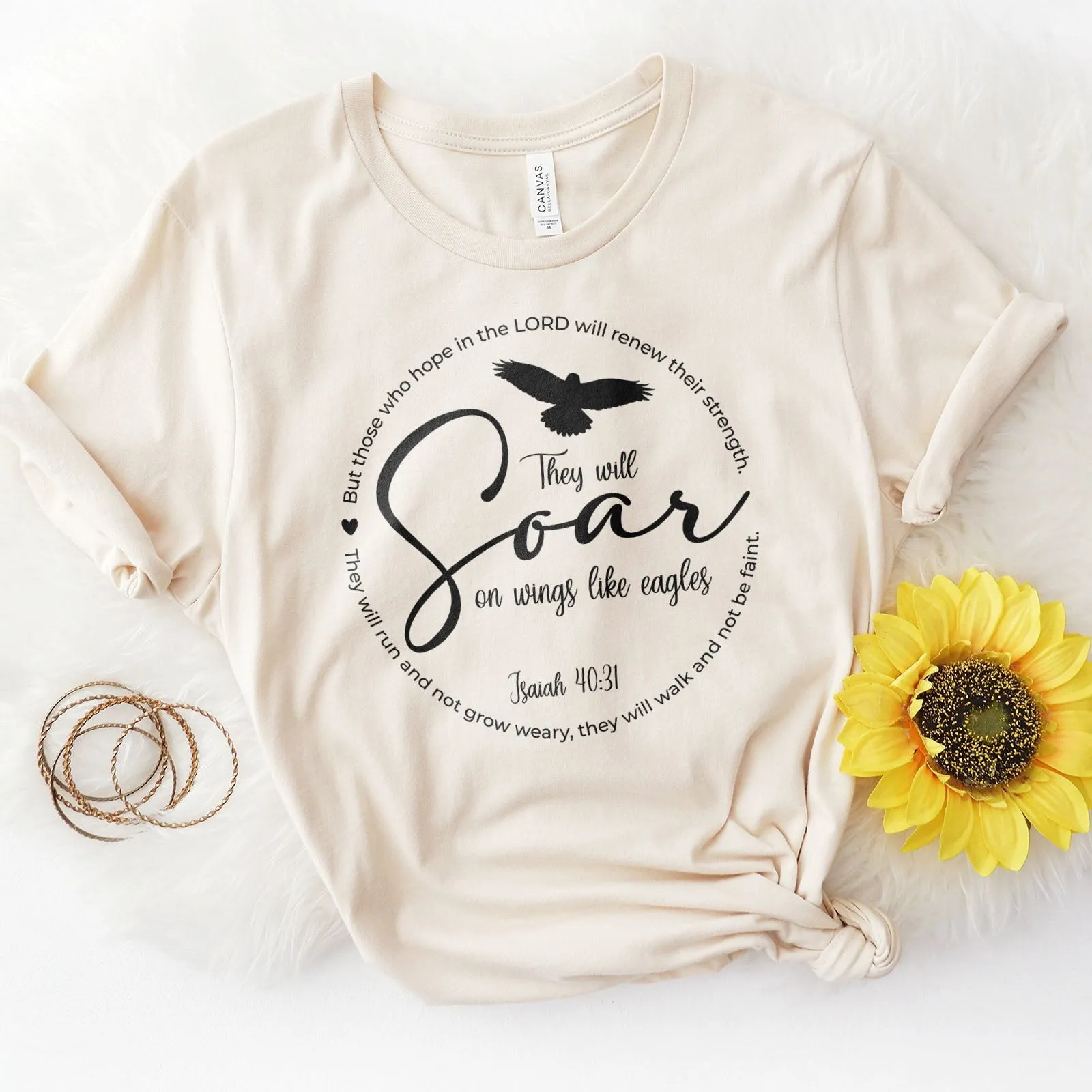 Soar On Wings Like Eagles Tee sold by Faithful and Co.