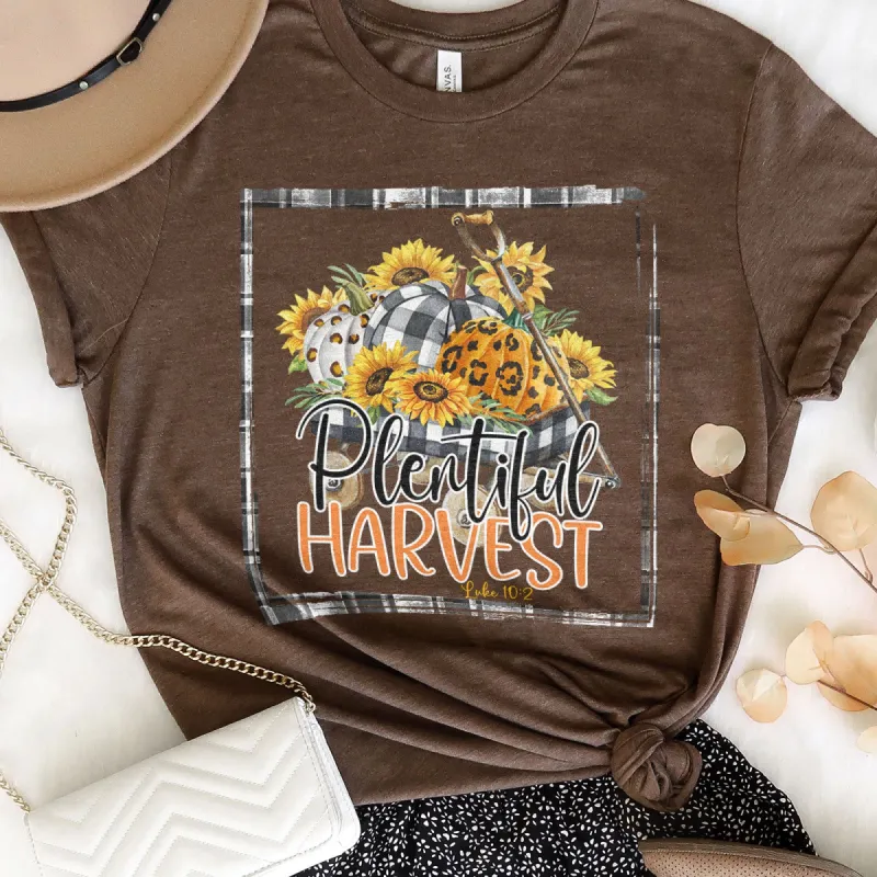Plentiful Harvest Luke 10:2 Tee sold by Faithful and Co.