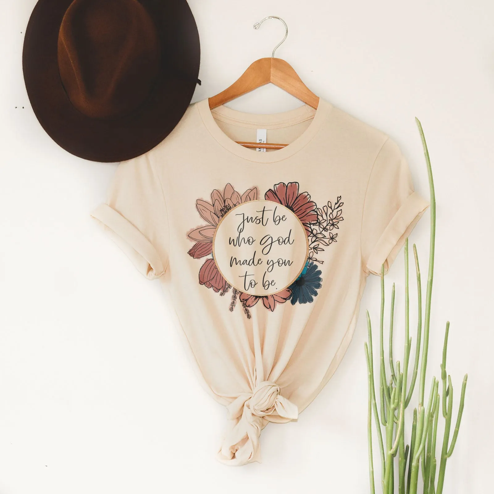 Vintage Just Be Who God Made You To Be Tee sold by Faithful and Co. product image thumbnail 4