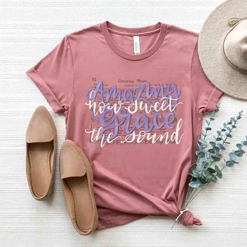Amazing Grace How Sweet The Sound Tee sold by Faithful and Co.
