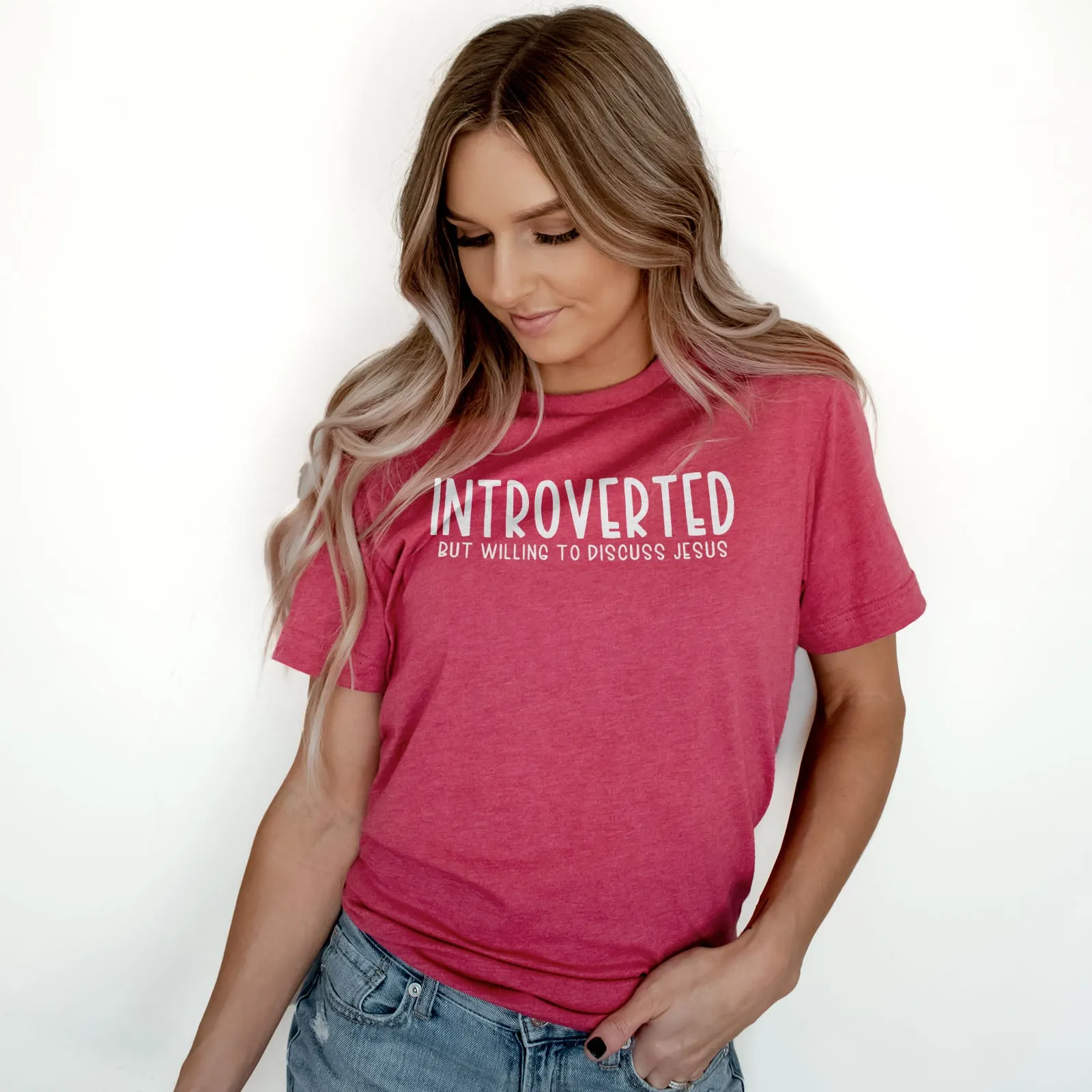 Introverted But Willing to Discuss Jesus Tee sold by Faithful and Co. product image thumbnail 2