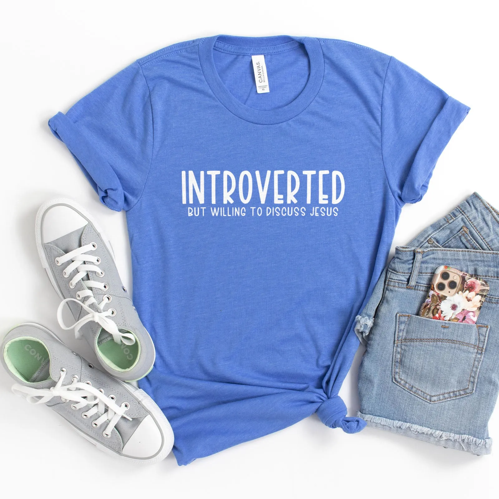 Introverted But Willing to Discuss Jesus Tee sold by Faithful and Co. product image thumbnail 5