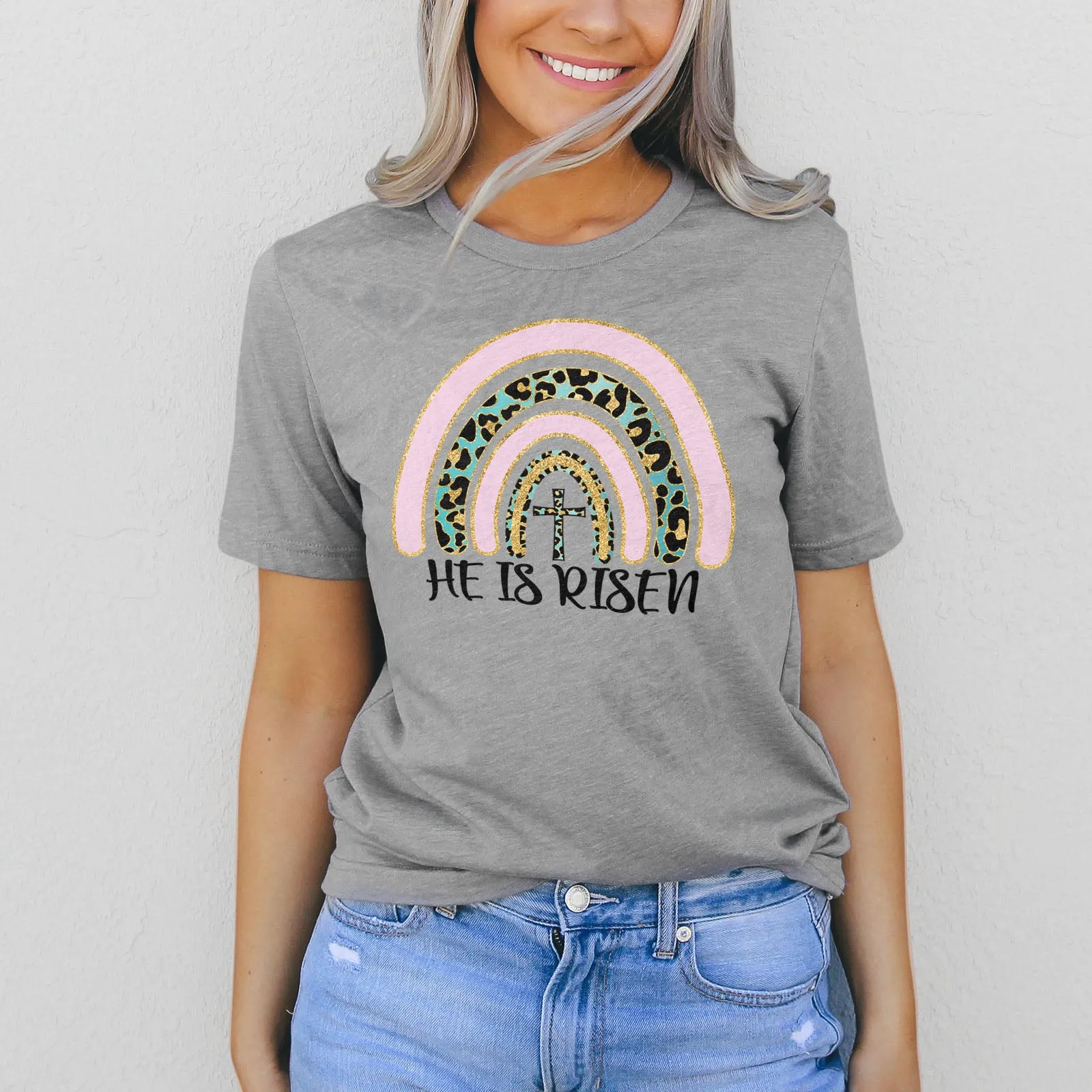 Easter Sparkle Rainbow Tee sold by Faithful and Co. product image thumbnail 3