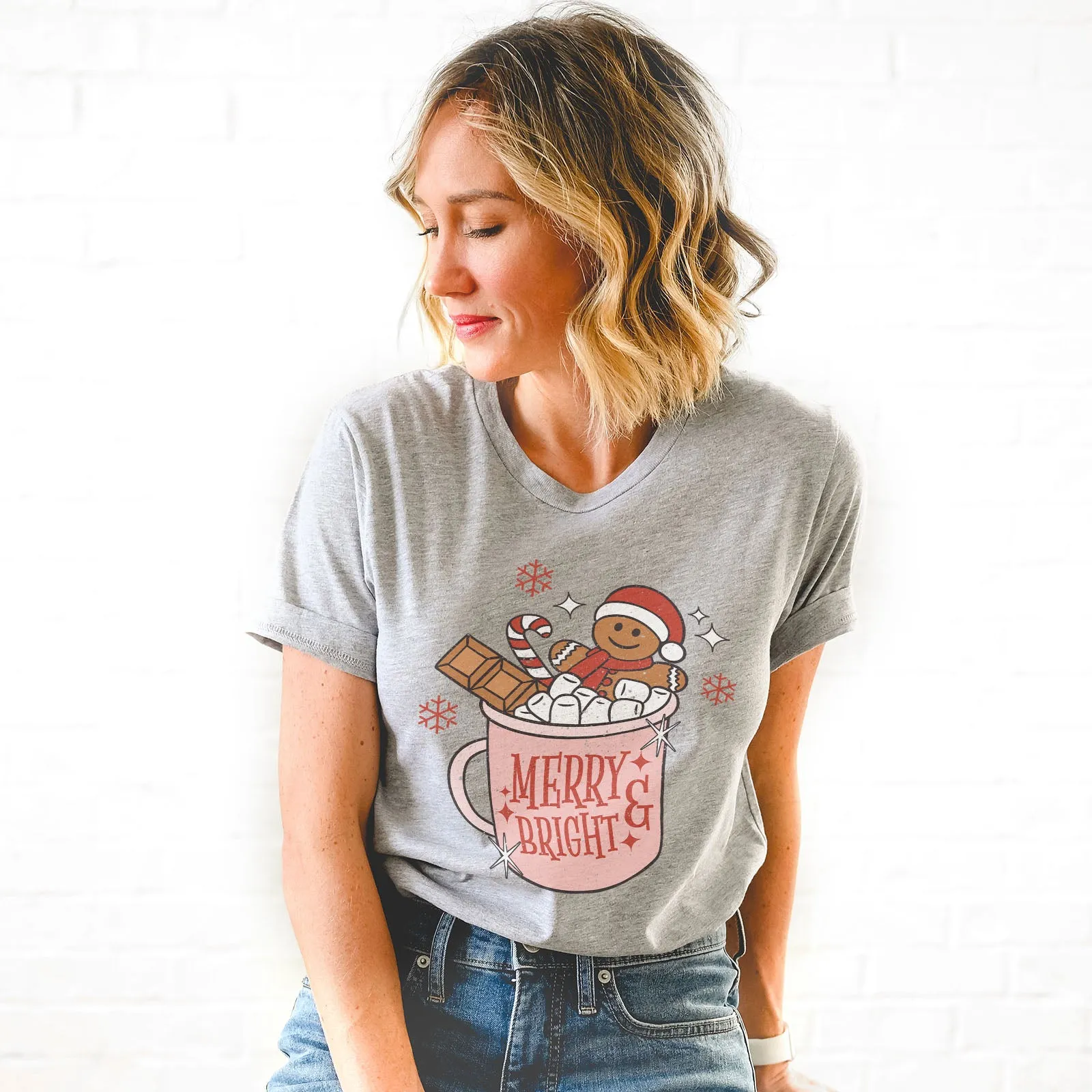 Gingerbread Merry and Bright Tee sold by Faithful and Co. product image thumbnail 5