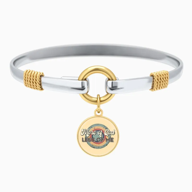Retro More Of God Less Of Me - Two-Tone Bracelet sold by Faithful and Co.