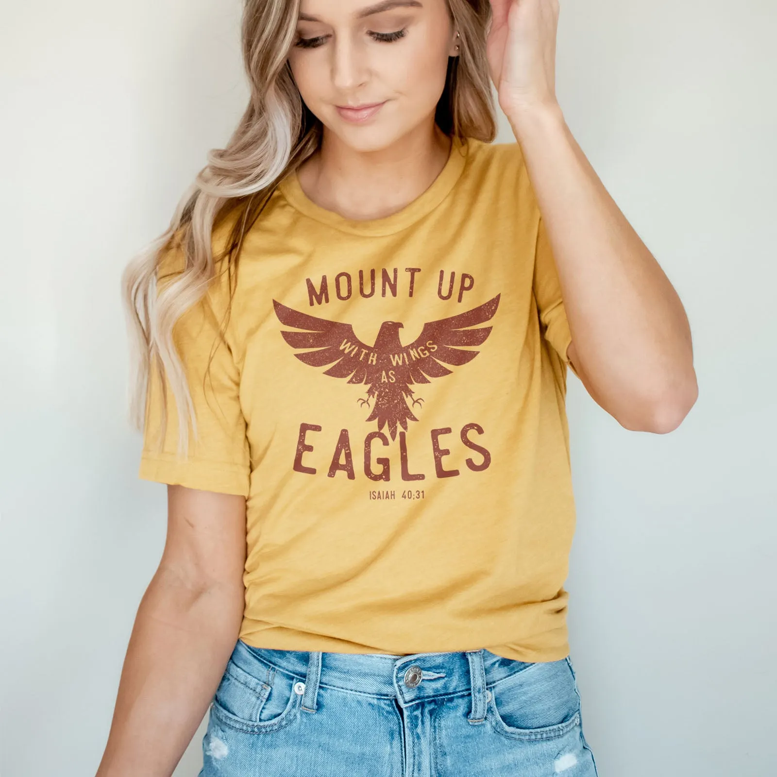 Mount Up Eagles - Isaiah 40:31 Tee sold by Faithful and Co. product image thumbnail 2