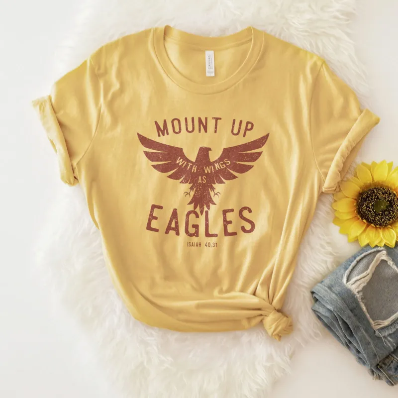 Mount Up Eagles - Isaiah 40:31 Tee sold by Faithful and Co.