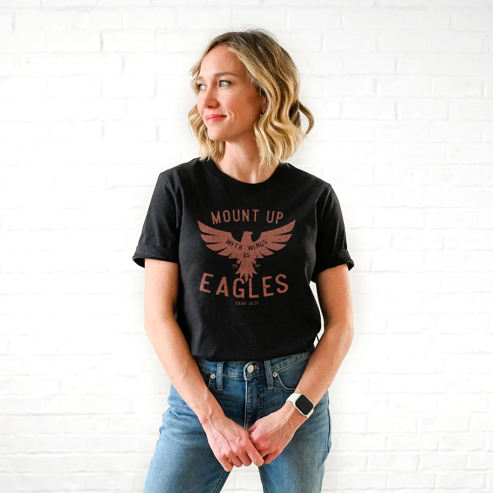 Mount Up Eagles - Isaiah 40:31 Tee sold by Faithful and Co. product image thumbnail 4