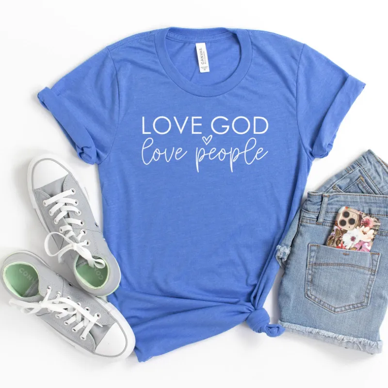 Love God, Love People Tee sold by Faithful and Co.