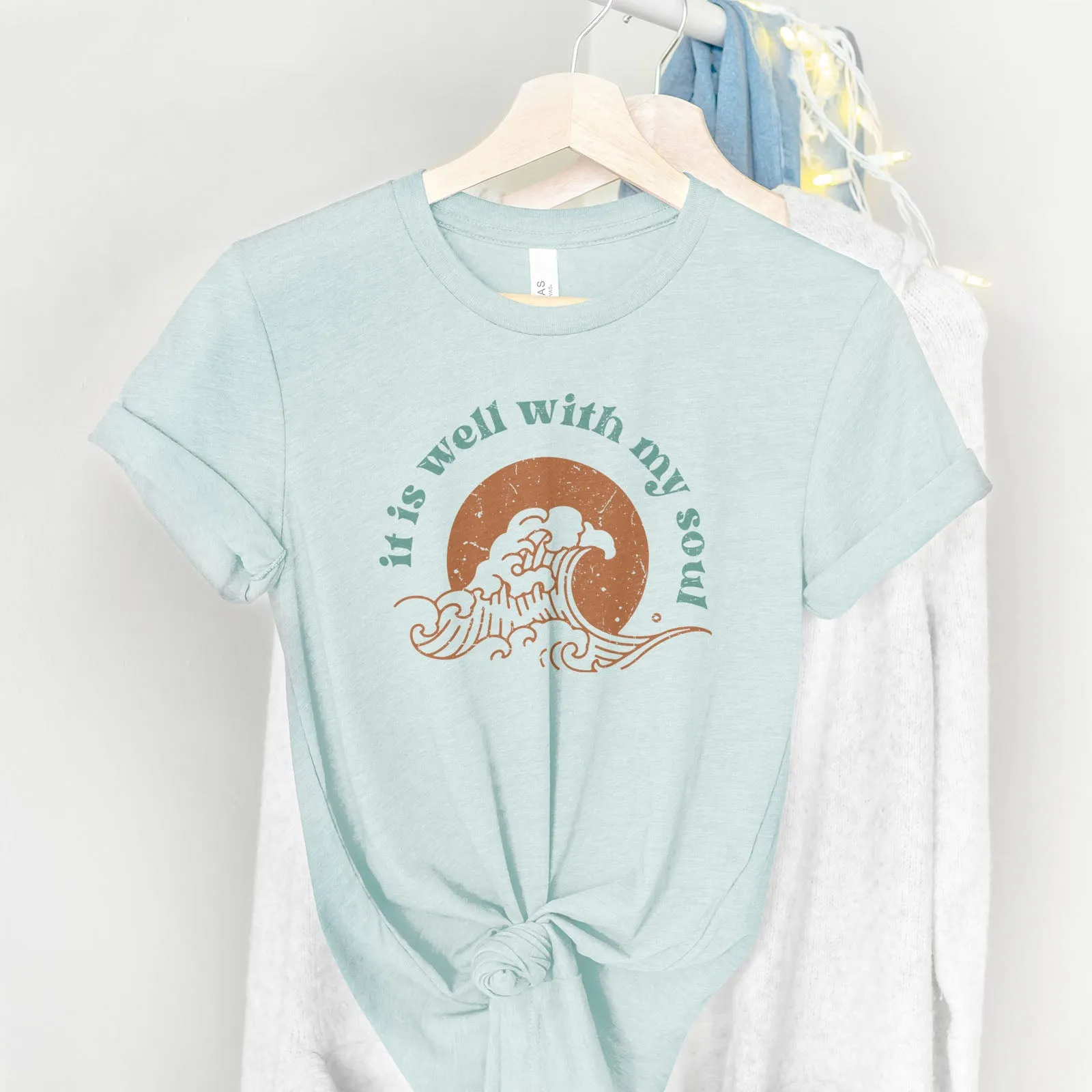 It Is Well With My Soul - Retro Waves Tee sold by Faithful and Co. product image thumbnail 4