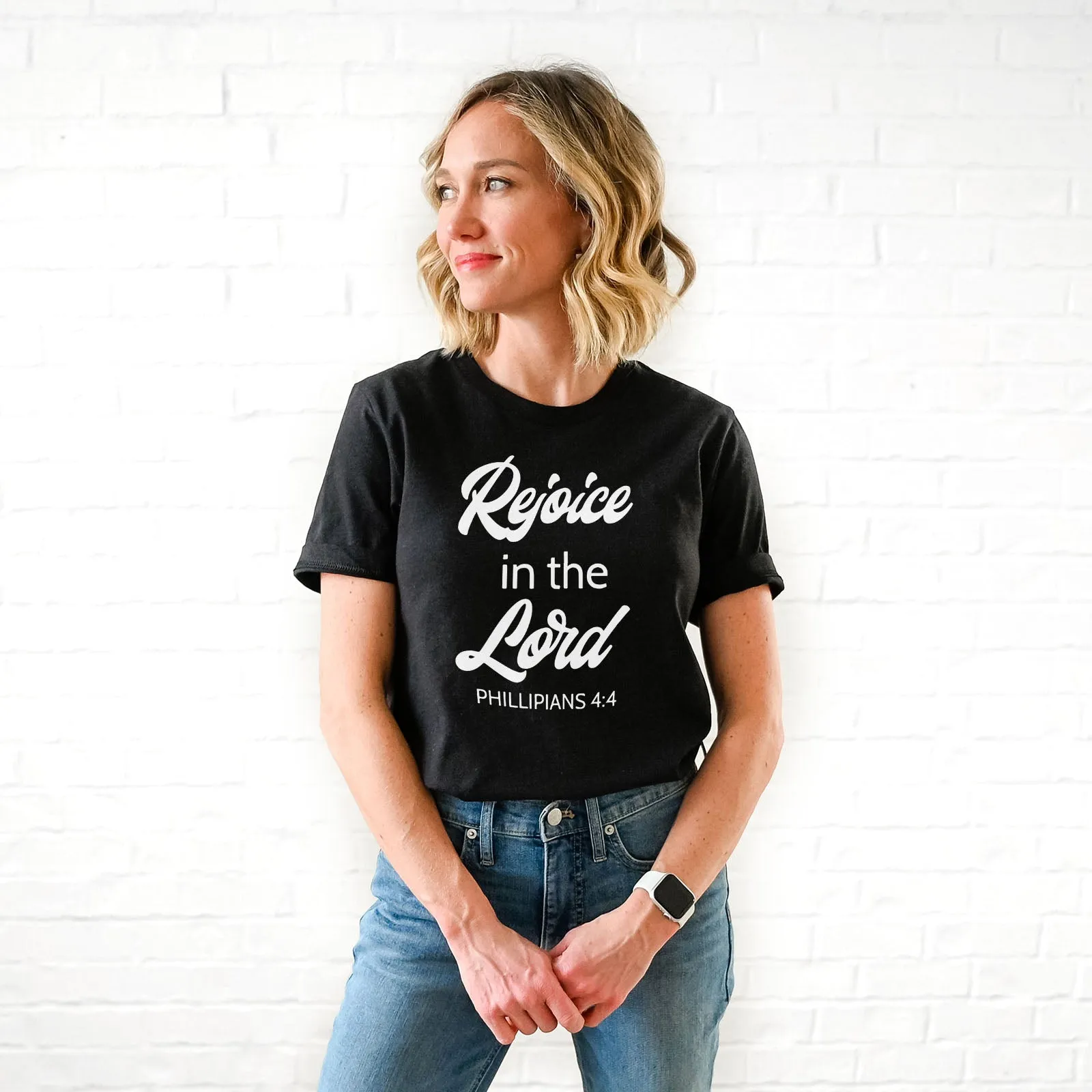 Rejoice In The Lord Philippians 4:4 Tee sold by Faithful and Co. product image thumbnail 2