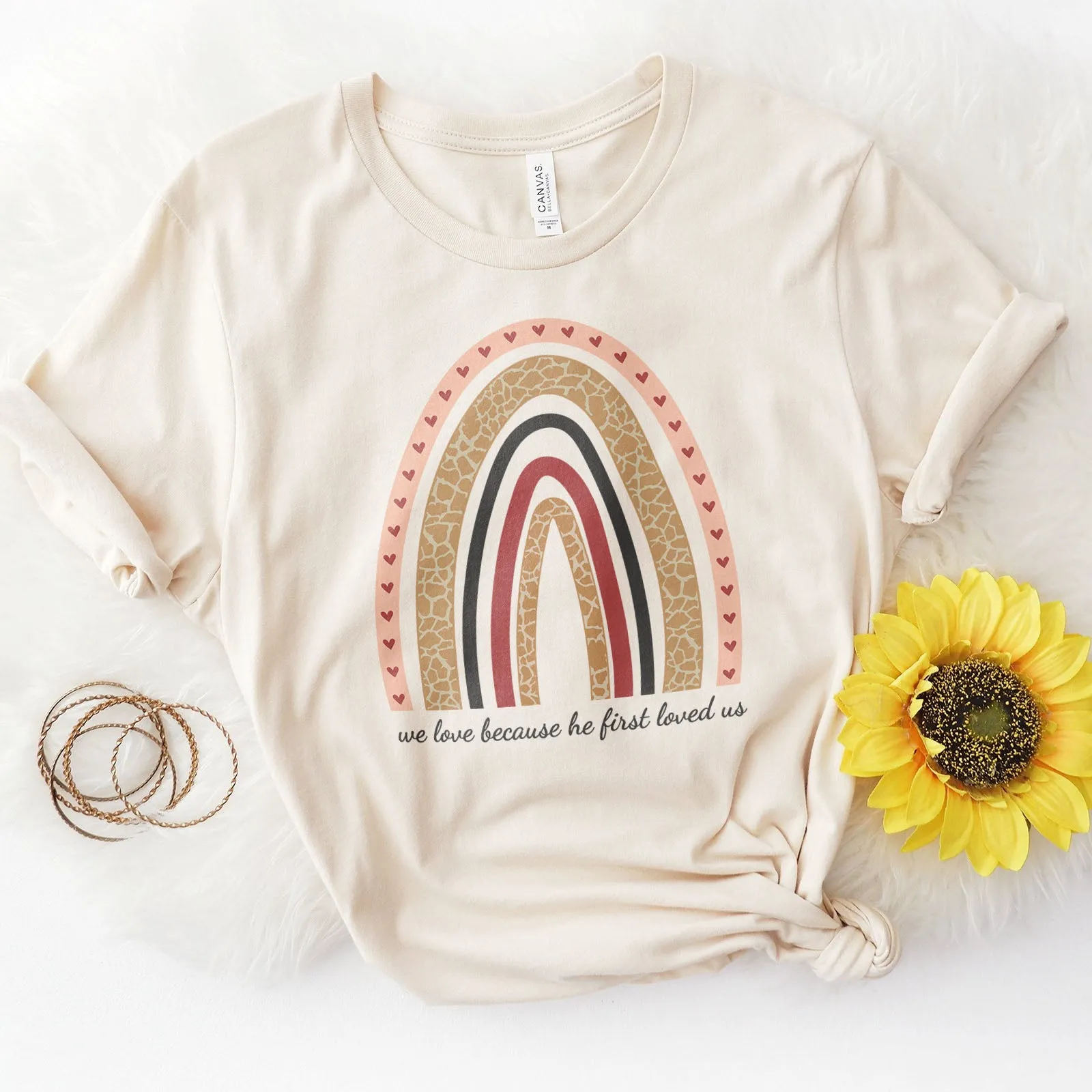 He First Loved (Rainbow) Tee sold by Faithful and Co. product image thumbnail 5