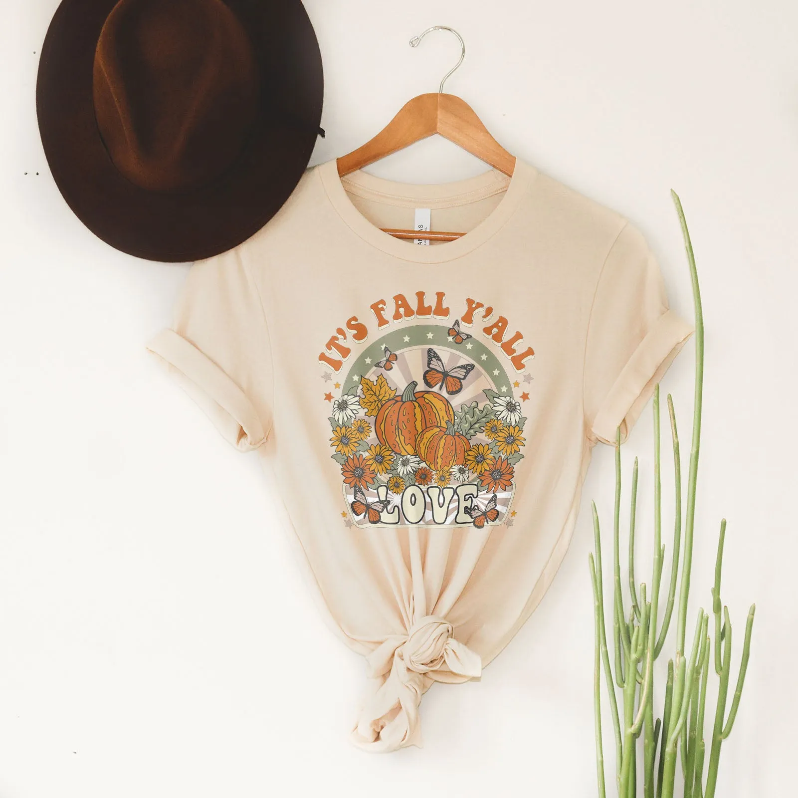 It's Fall Y'all Retro Tee sold by Faithful and Co. product image thumbnail 4