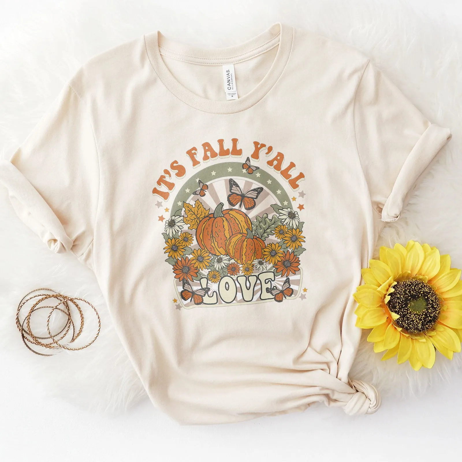 It's Fall Y'all Retro Tee sold by Faithful and Co.