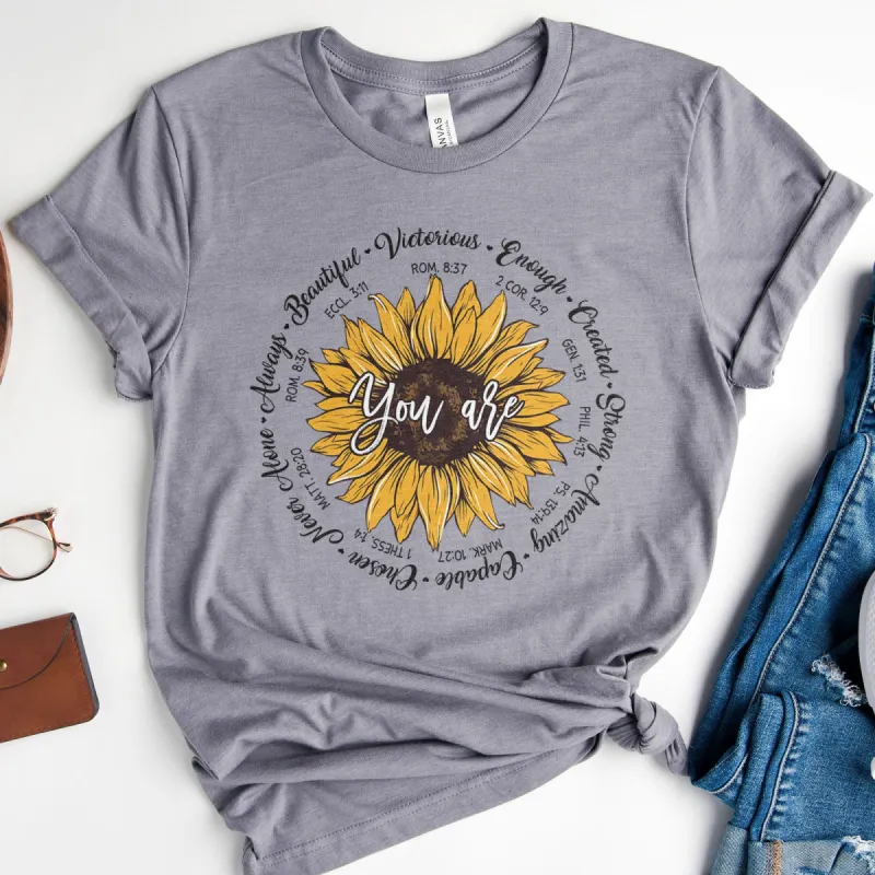 You Are Sunflower Inspiration Tee made by Faithful and Co.