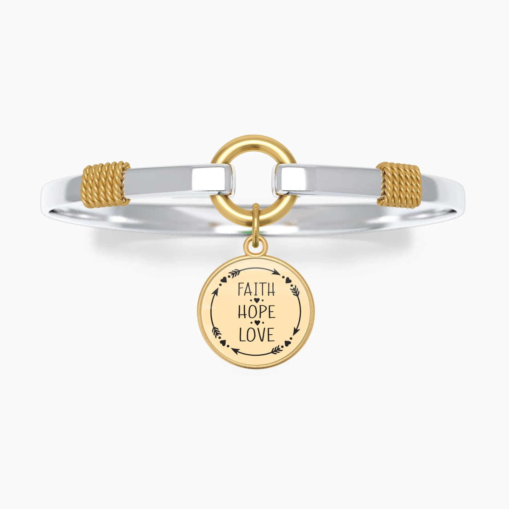 Faith Hope Love - Two-Tone Bracelet sold by Faithful and Co. product image thumbnail 5