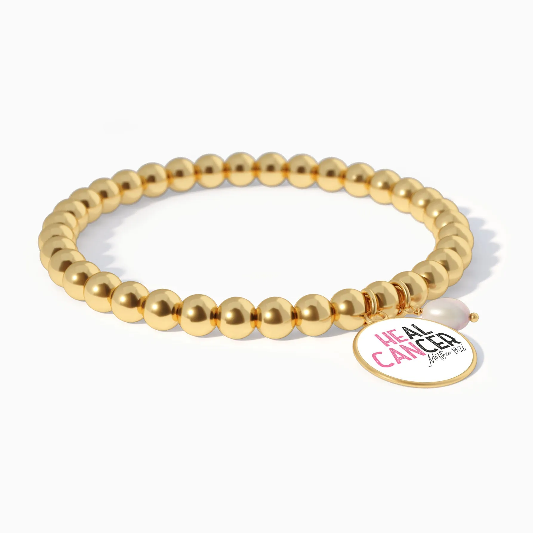 He Can Heal Cancer - Matthew 19:26 - Beaded Bracelet sold by Faithful and Co. product image thumbnail 4