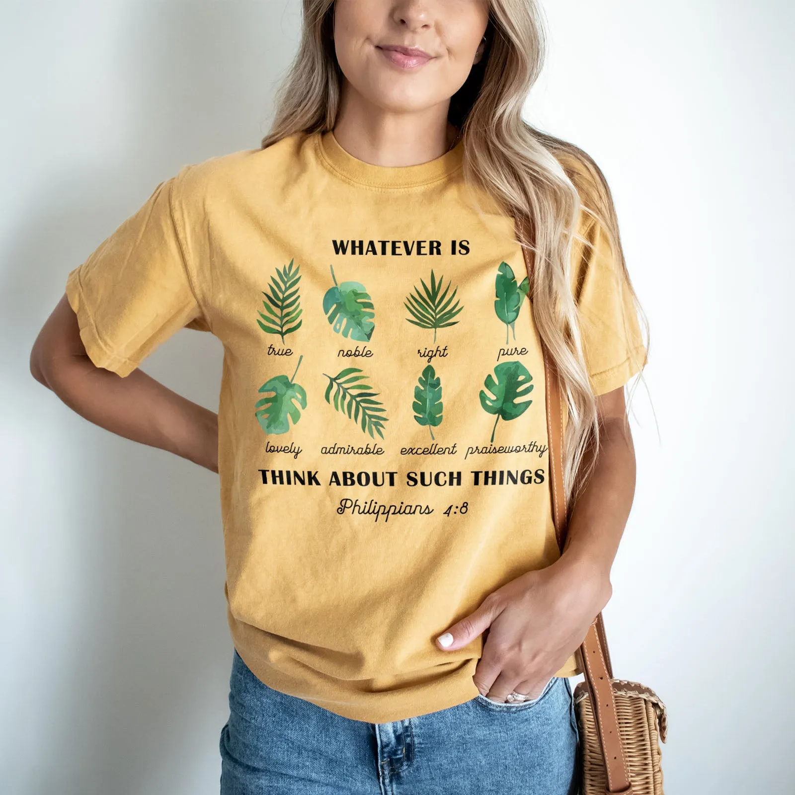 Philippians 4:8 Foliage Tee sold by Faithful and Co. product image thumbnail 2