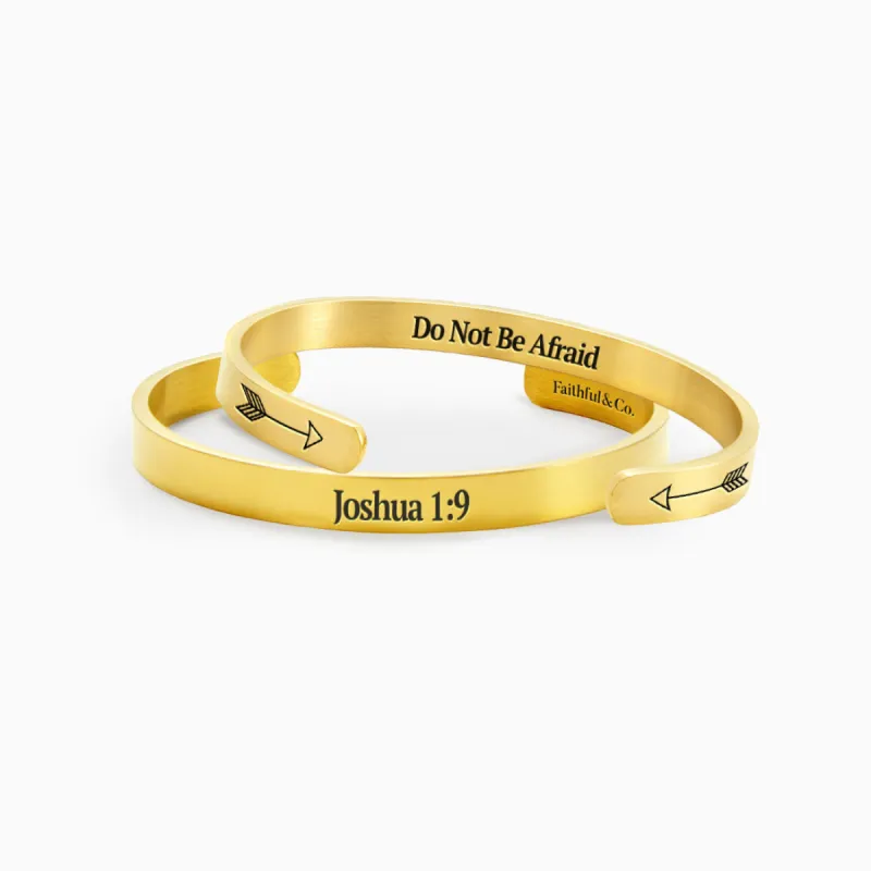 Joshua 1:9 Do Not Be Afraid Cuff Bracelet sold by Faithful and Co.