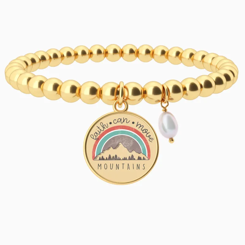 Faith Can Move Mountains - Beaded Bracelet sold by Faithful and Co.