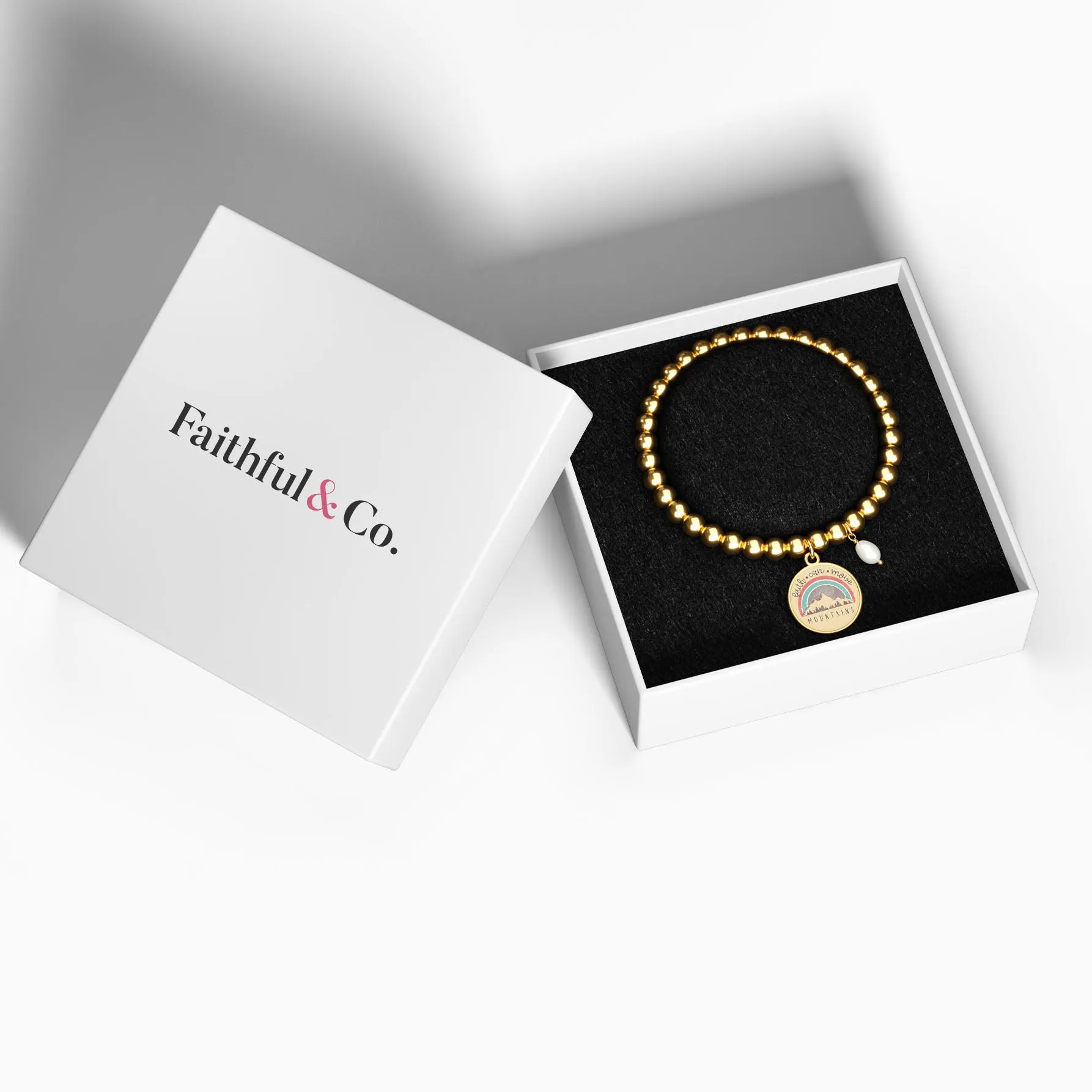 Faith Can Move Mountains - Beaded Bracelet sold by Faithful and Co. product image thumbnail 3