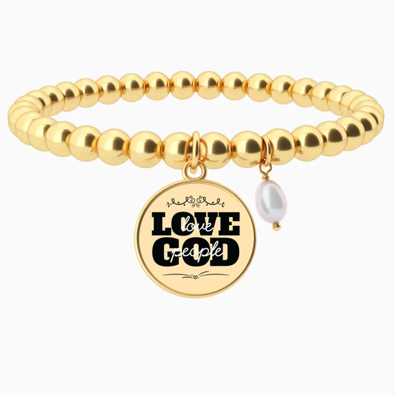 Love God Love People - Beaded Bracelet sold by Faithful and Co.