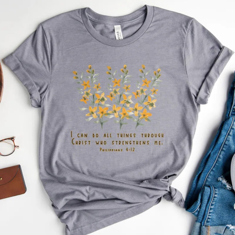 Philippians 4:13 Tee sold by Faithful and Co.