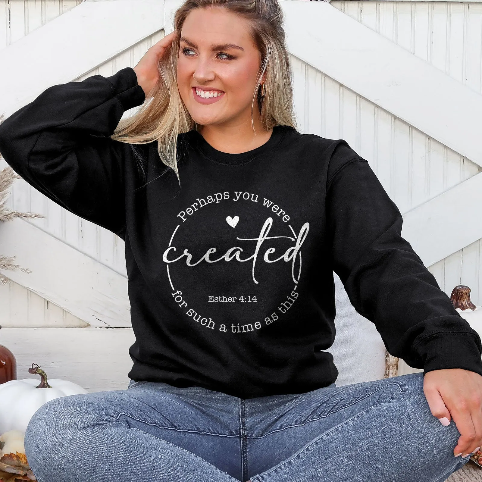 Perhaps You Were Created For Such A Time As This | Esther 4:14 Sweatshirt sold by Faithful and Co. product image thumbnail 5