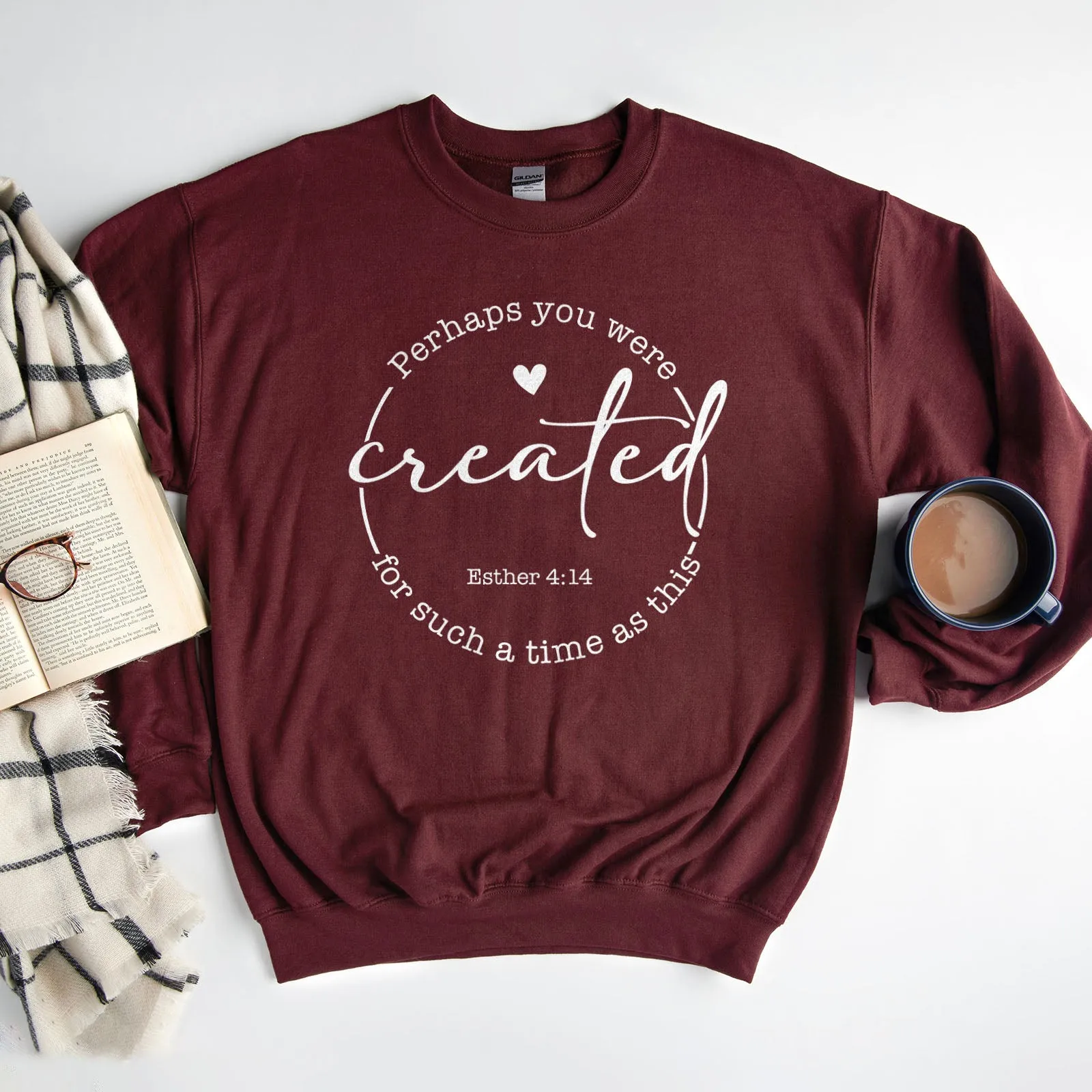 Perhaps You Were Created For Such A Time As This | Esther 4:14 Sweatshirt sold by Faithful and Co.