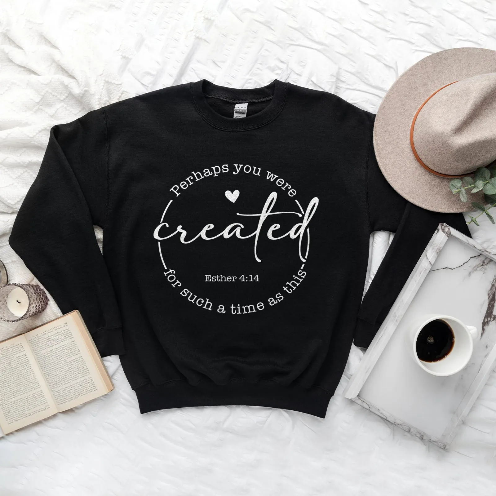 Perhaps You Were Created For Such A Time As This | Esther 4:14 Sweatshirt sold by Faithful and Co. product image thumbnail 3