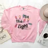 Be The Light Christmas Lights Sweatshirt sold by Faithful and Co.