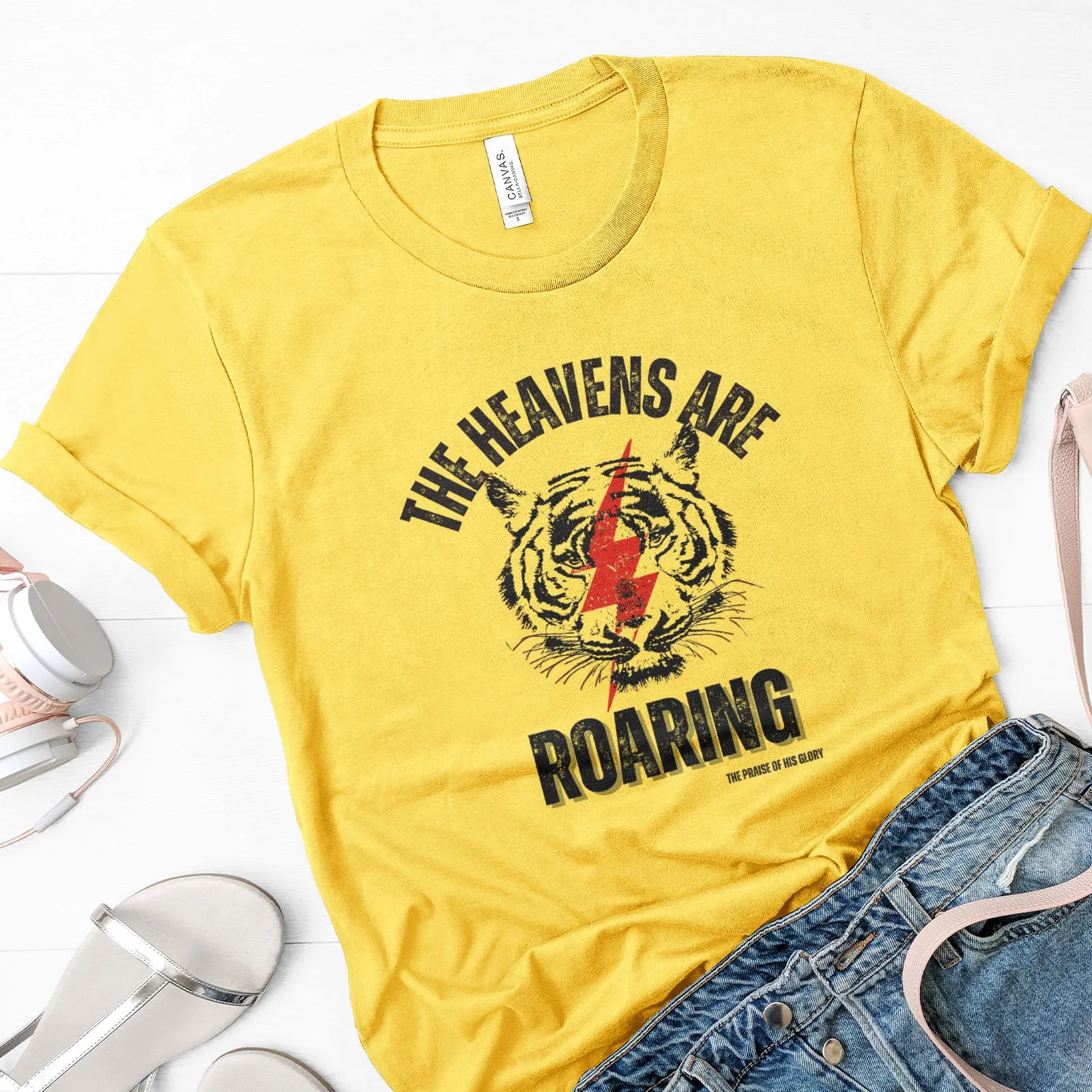The Heavens Are Roaring Tee sold by Faithful and Co. product image thumbnail 5
