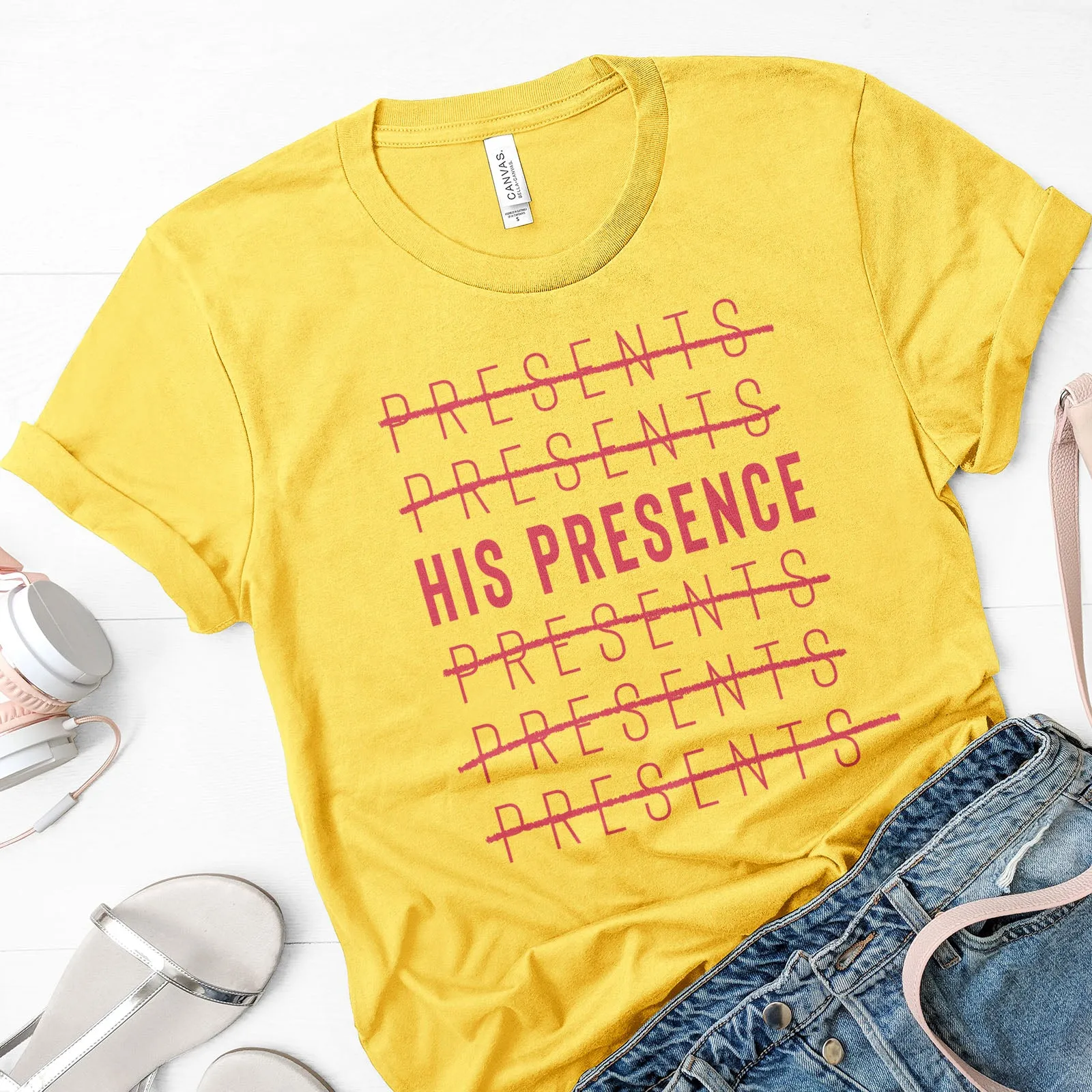 Forget Presents, Celebrate HIS PRESENCE Tee sold by Faithful and Co. product image thumbnail 2