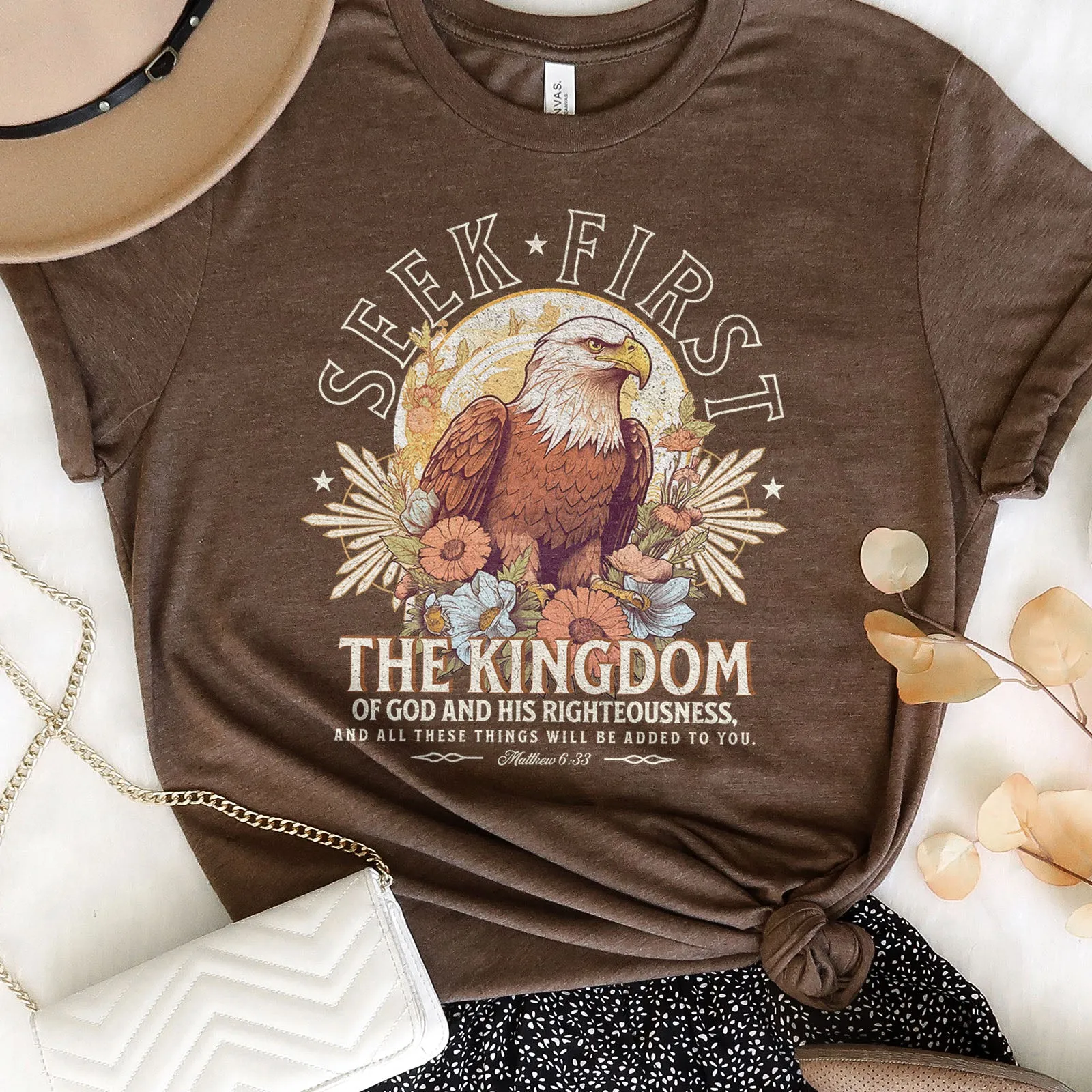 Seek First The Kingdom Of God Tee sold by Faithful and Co. product image thumbnail 5
