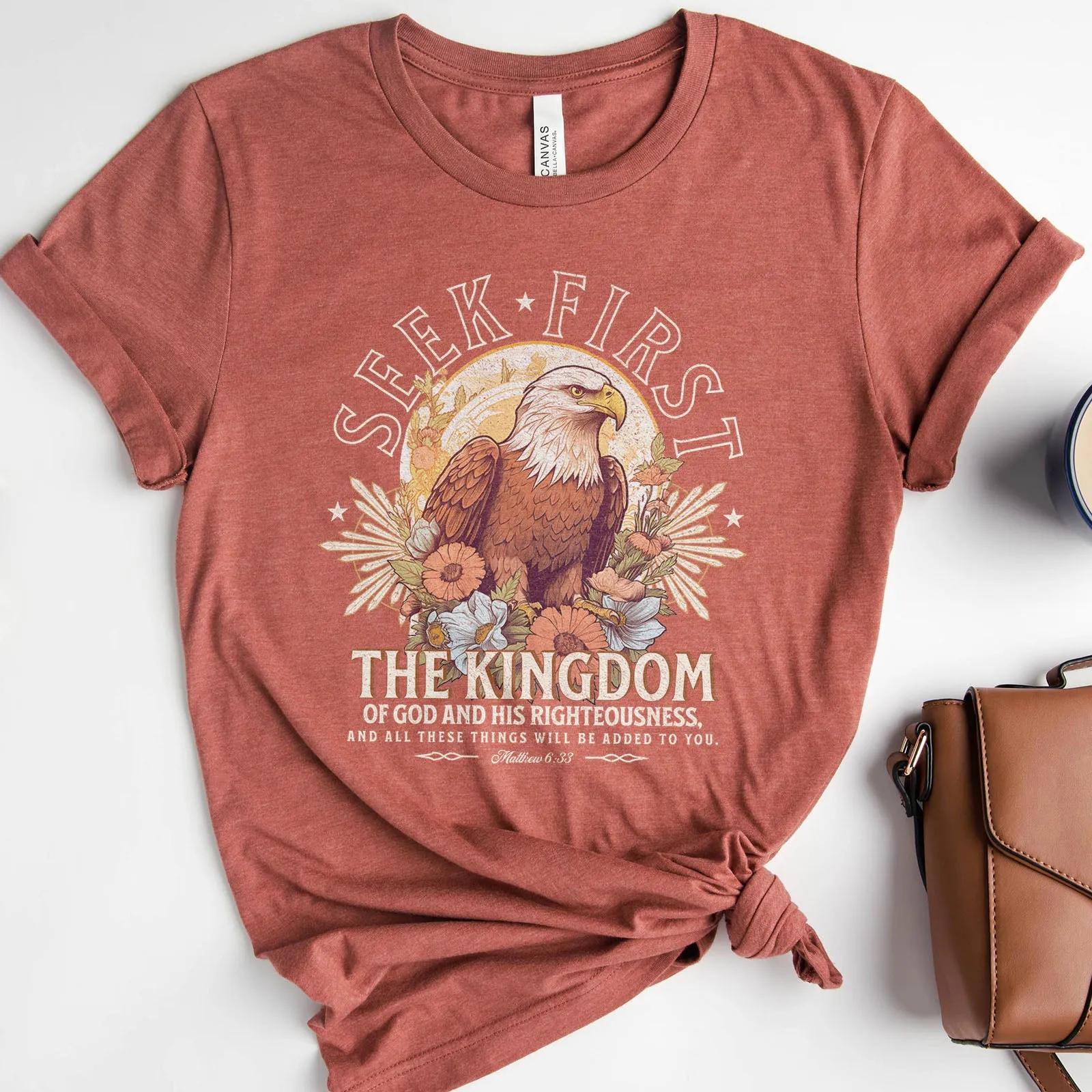Seek First The Kingdom Of God Tee sold by Faithful and Co. product image thumbnail 3