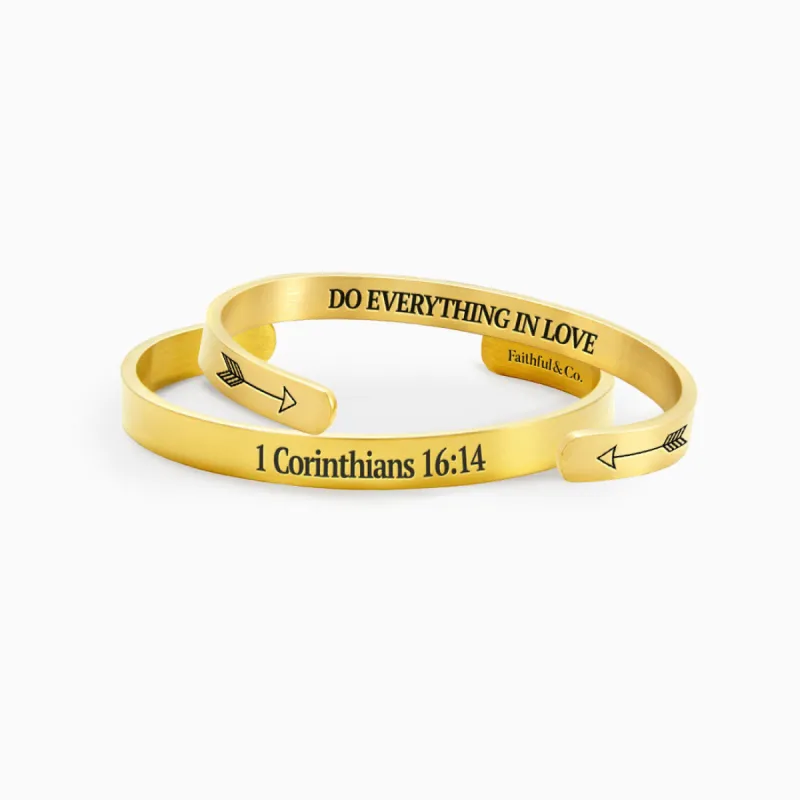 1 Corinthians 16:14 Do Everything In Love Cuff Bracelet sold by Faithful and Co.