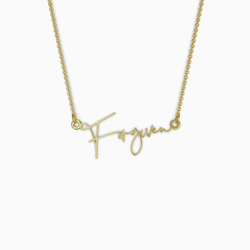 Forgiven Intention Necklace made by Faithful and Co.