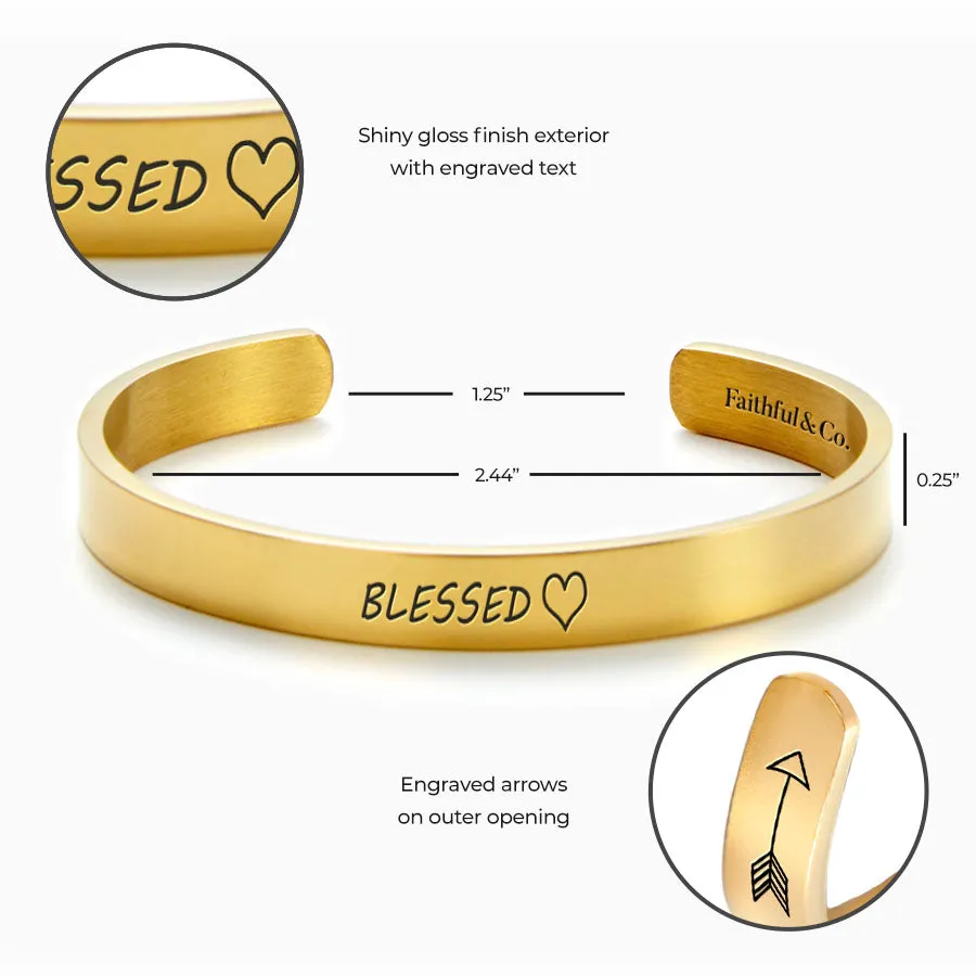 Blessed External Personalizable Cuff Bracelet sold by Faithful and Co. product image thumbnail 5