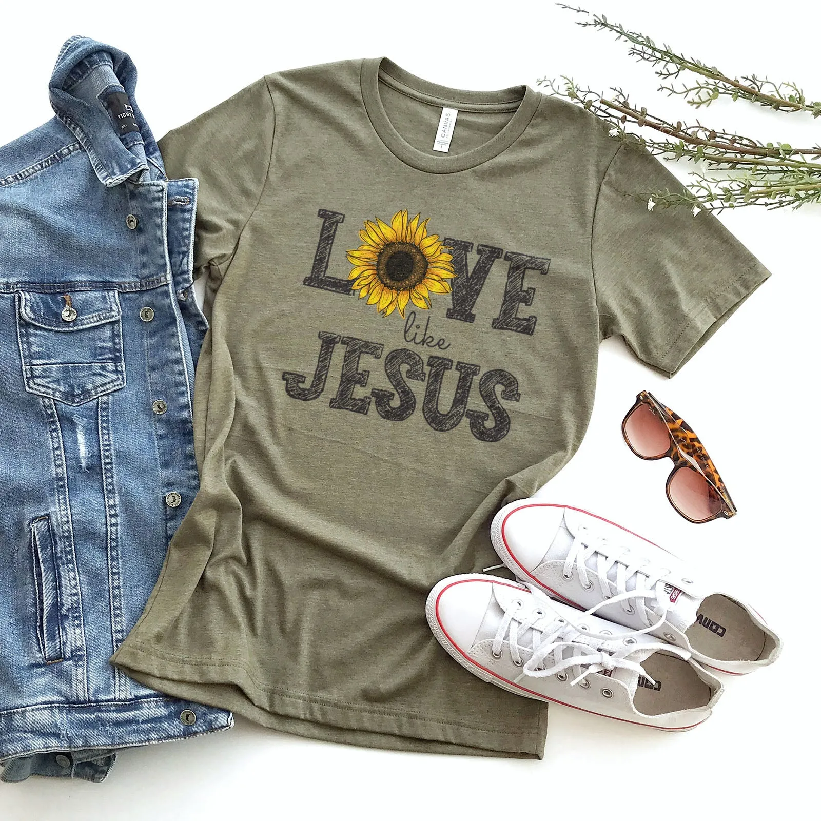 Love Like Jesus | Sunflower Tee sold by Faithful and Co. product image thumbnail 5